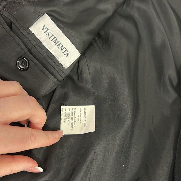 Davis For Men Vestimenta Chicago Linen Black Single Breasted Blazer Size 42 R - Picture 8 of 13